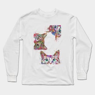 Peeking cat Long Sleeve T-Shirt